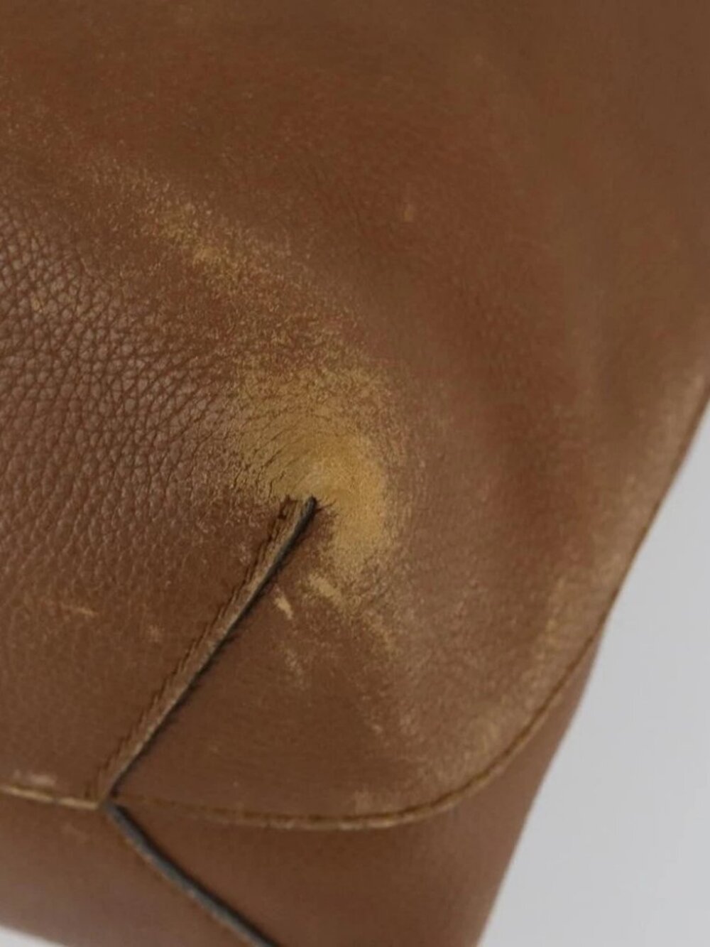 GUCCI Tote Bag Leather Brown Silver Auth - Picture 10 of 16